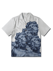 Threebooy Men's Poseidon Print Short Sleeve Shirt