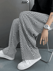 Threebooy Men's Printed Drapey Casual Pants