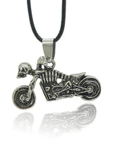 Threebooy Men's Vintage Moto Skull Necklace