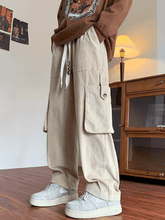 Threebooy Men's Vintage Straight Leg Corduroy Cargo Pants