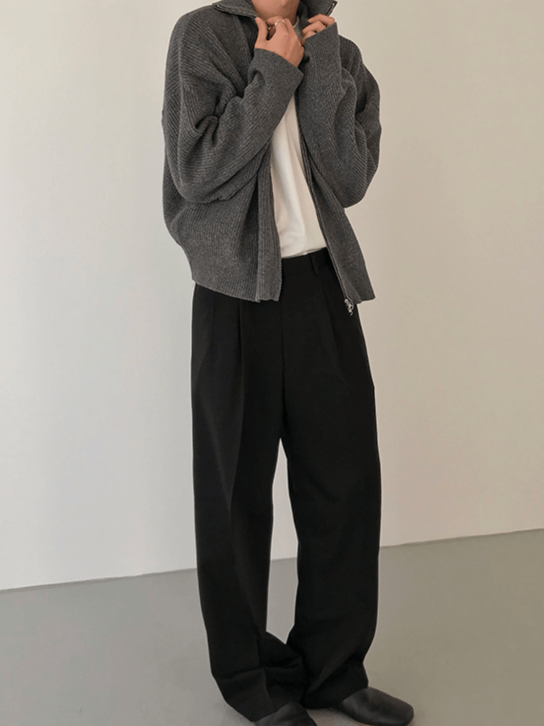 Threebooy [COLN] The zipper sweater NA322
