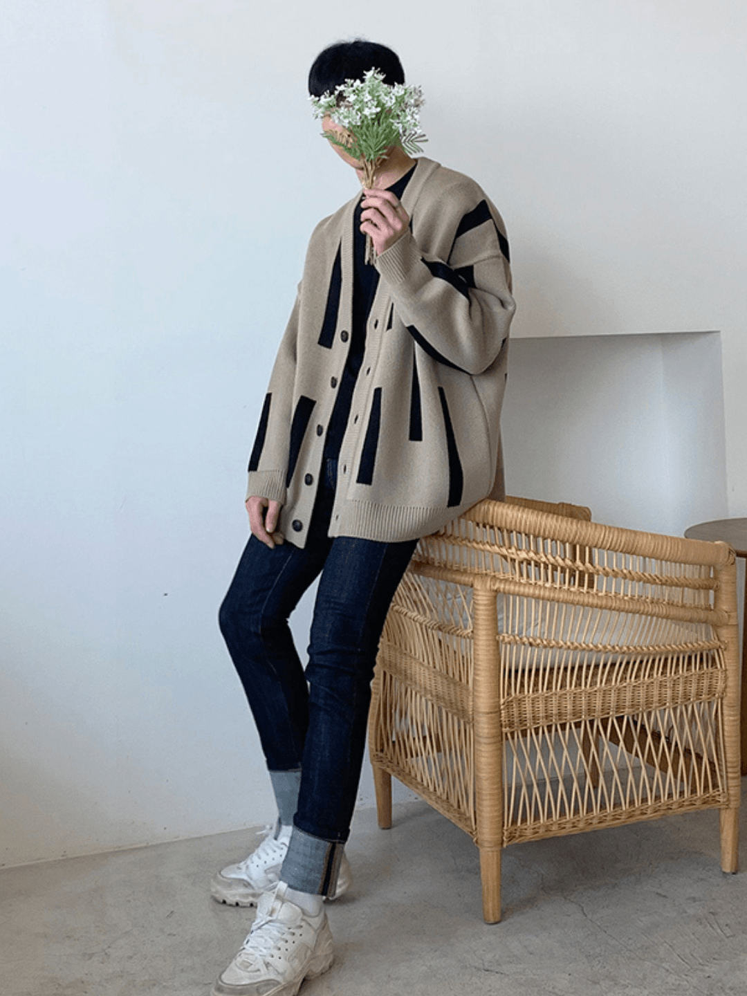 Threebooy Korean line design cardigan na55