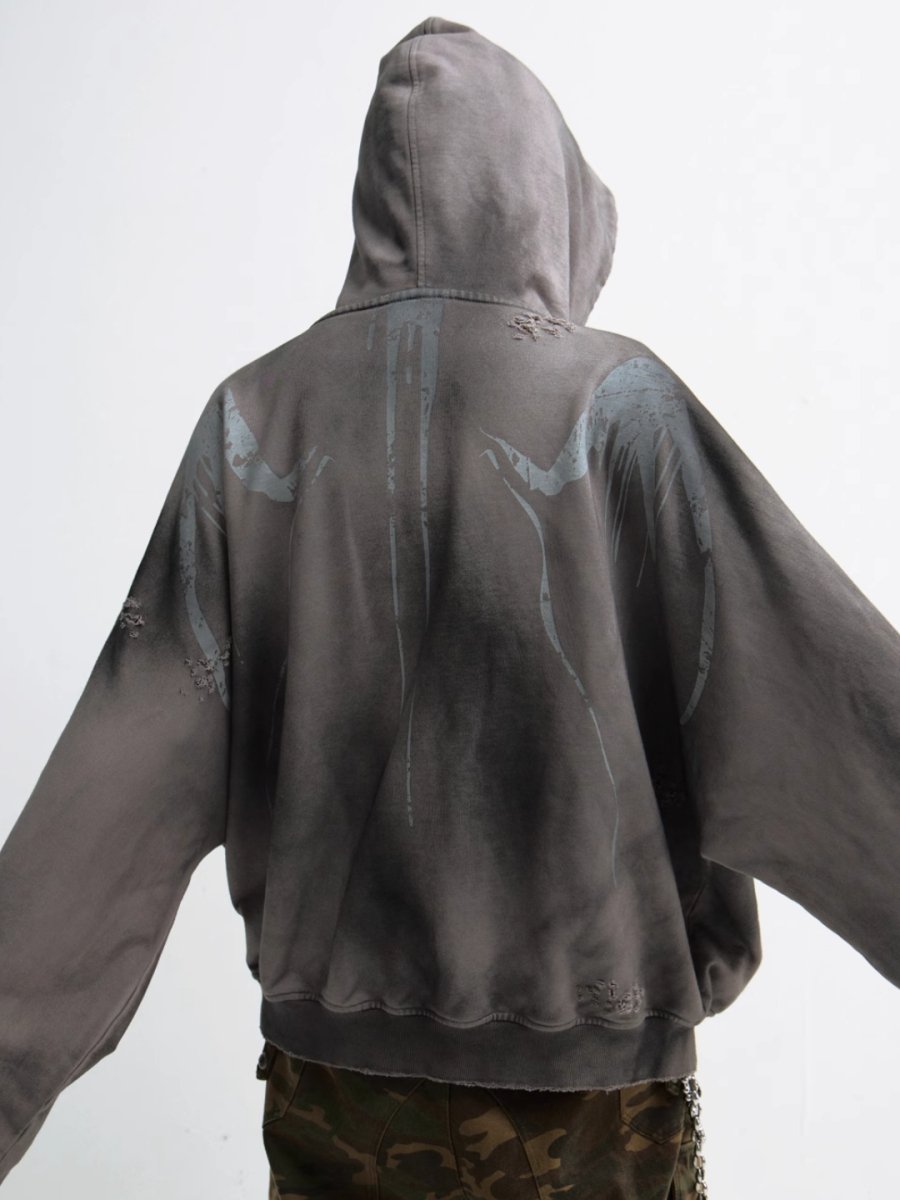 Threebooy [PEOPLESTYLE] Aged Loose Hoodie na1654