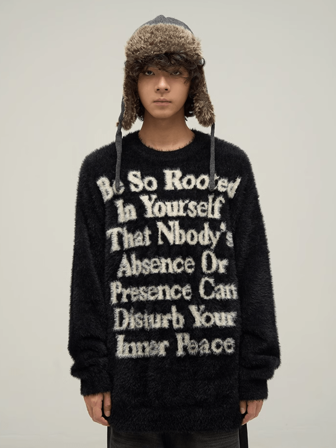 Threebooy [motherfucker] lazy wind round neck knit sweater na709