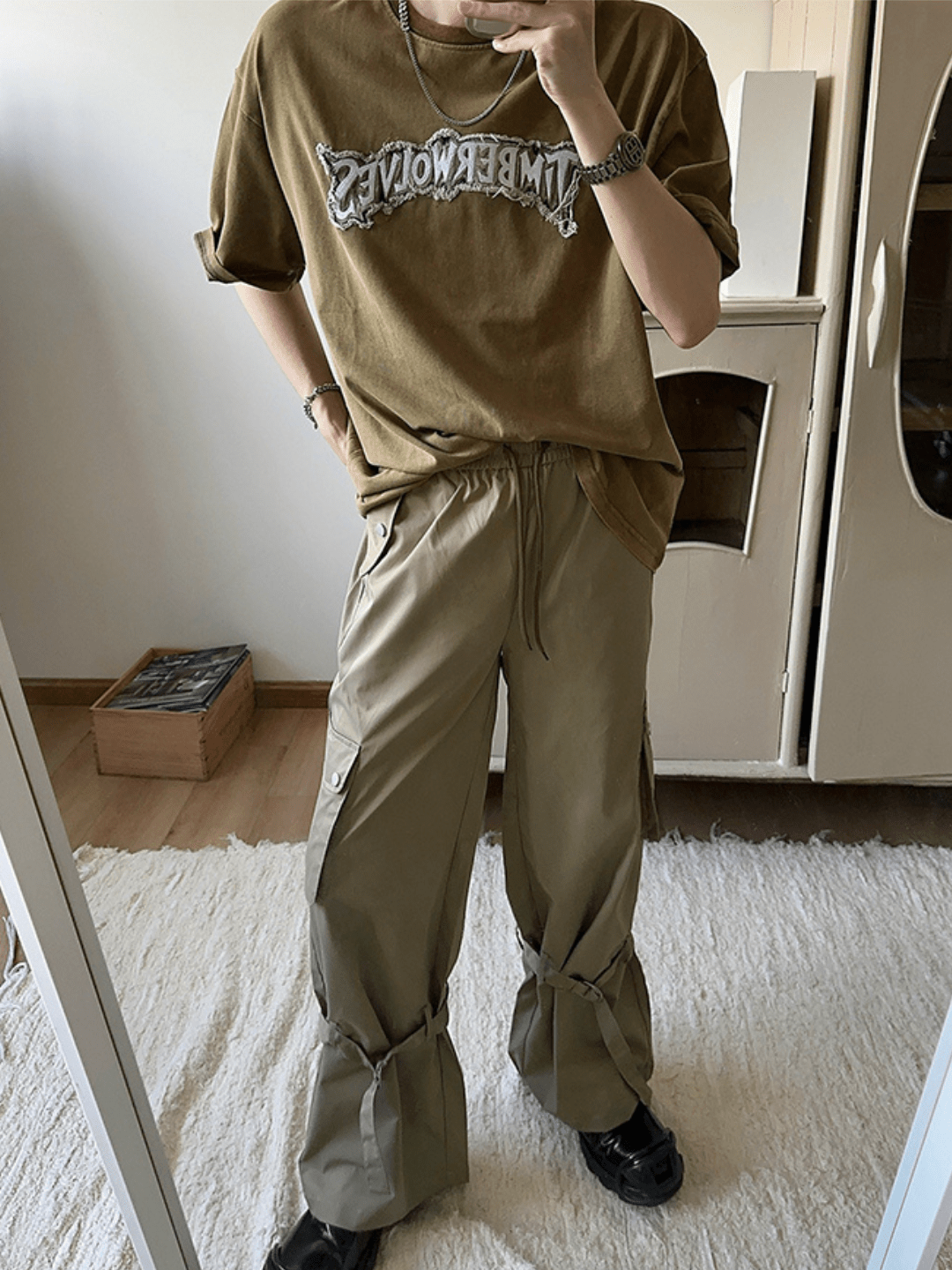Threebooy [JH HOMME] round neck loose T-shirt na1317