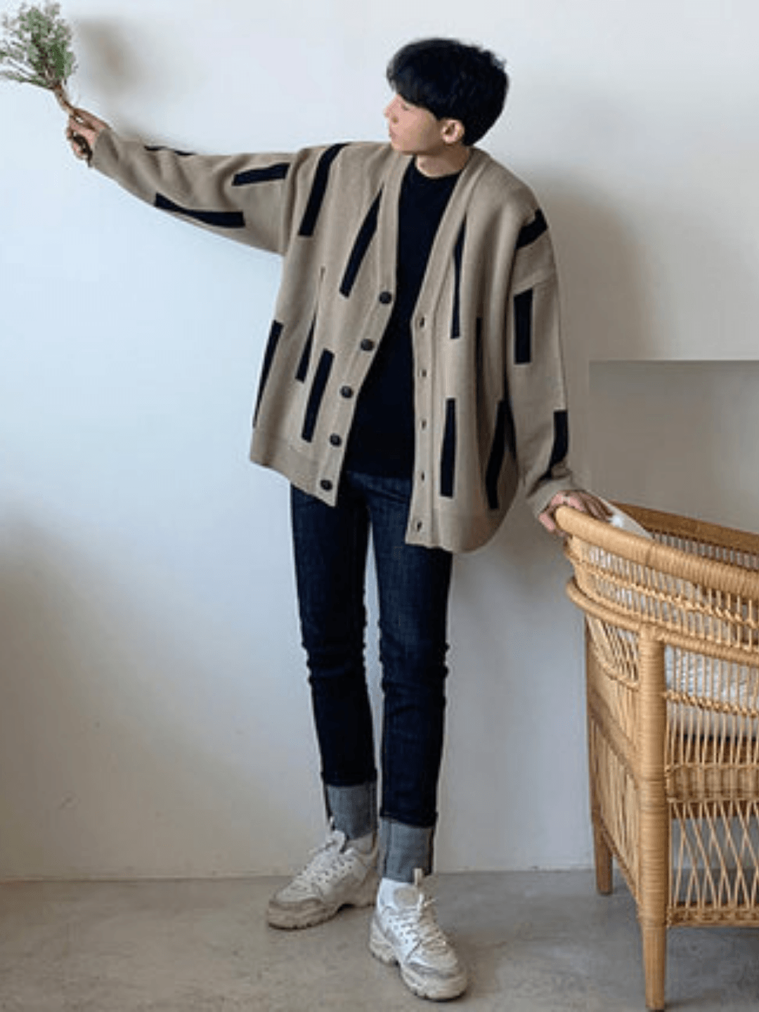 Threebooy Korean line design cardigan na55