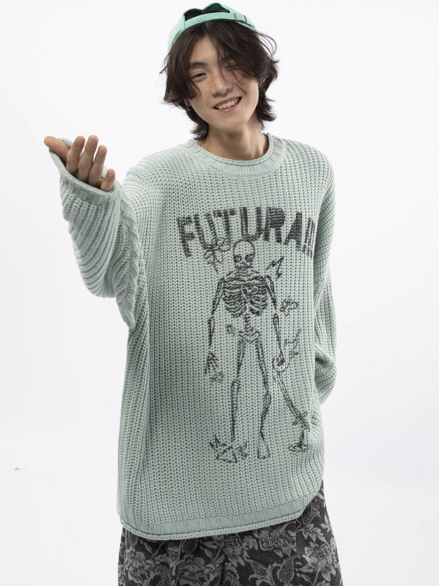 Threebooy [FUTUREBOY] round neck sweater na1709