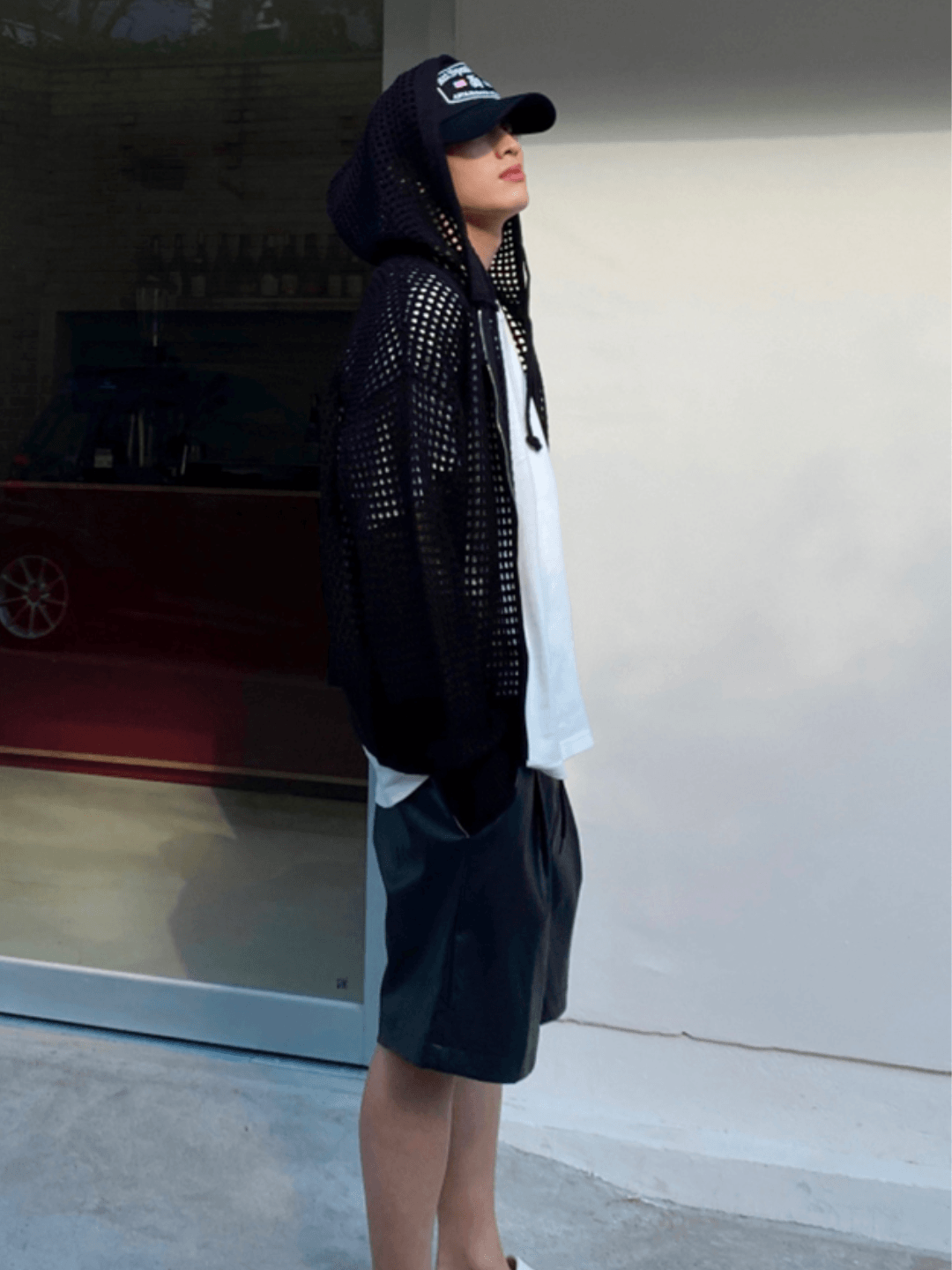 Threebooy Trendy mesh hoodie NA204