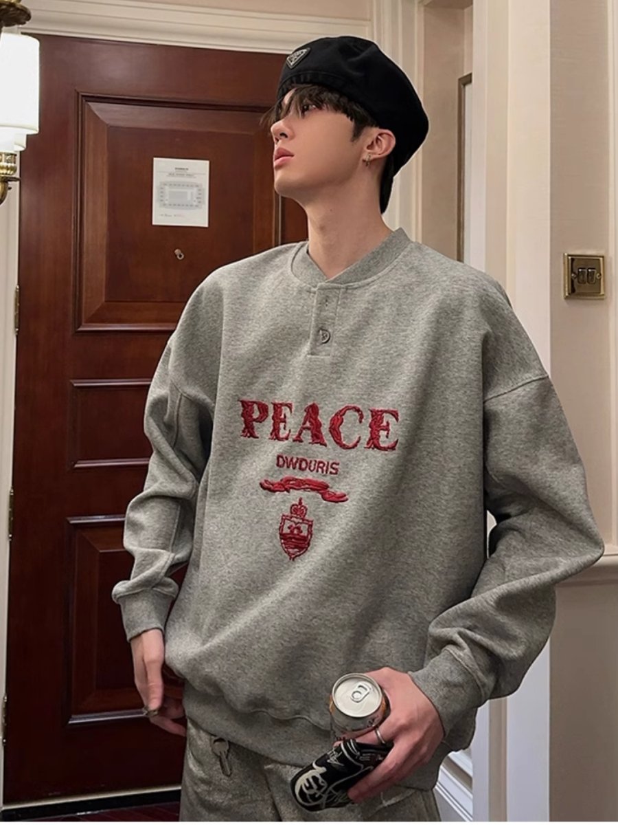 Threebooy [JH HOMME] LOGO long-sleeved round neck sweater na1557