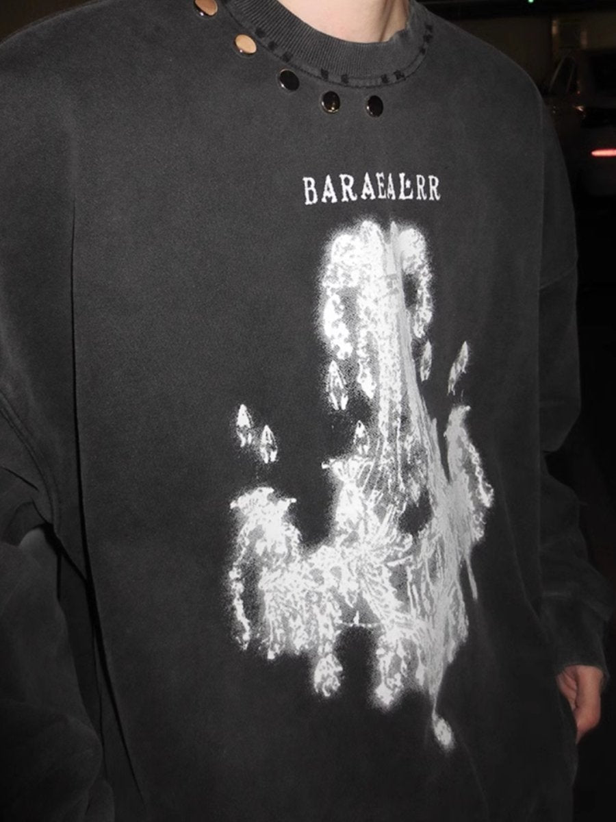 Threebooy 【JH HOMME】printing round neck sweater na1556