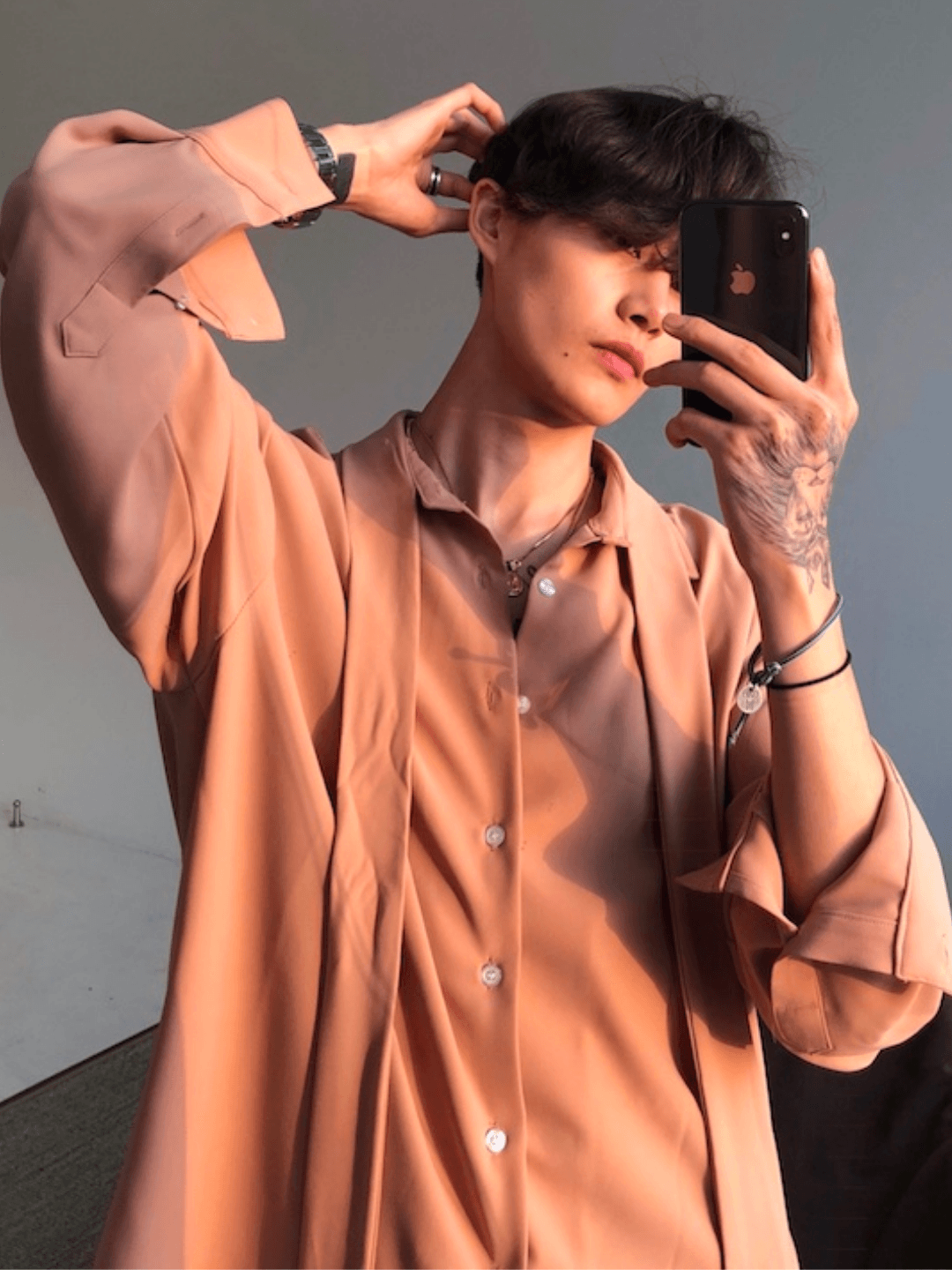 Threebooy [CUIBUJU] Chiffon necktie shirt NA148