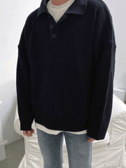 Threebooy casual long polo knit NA132