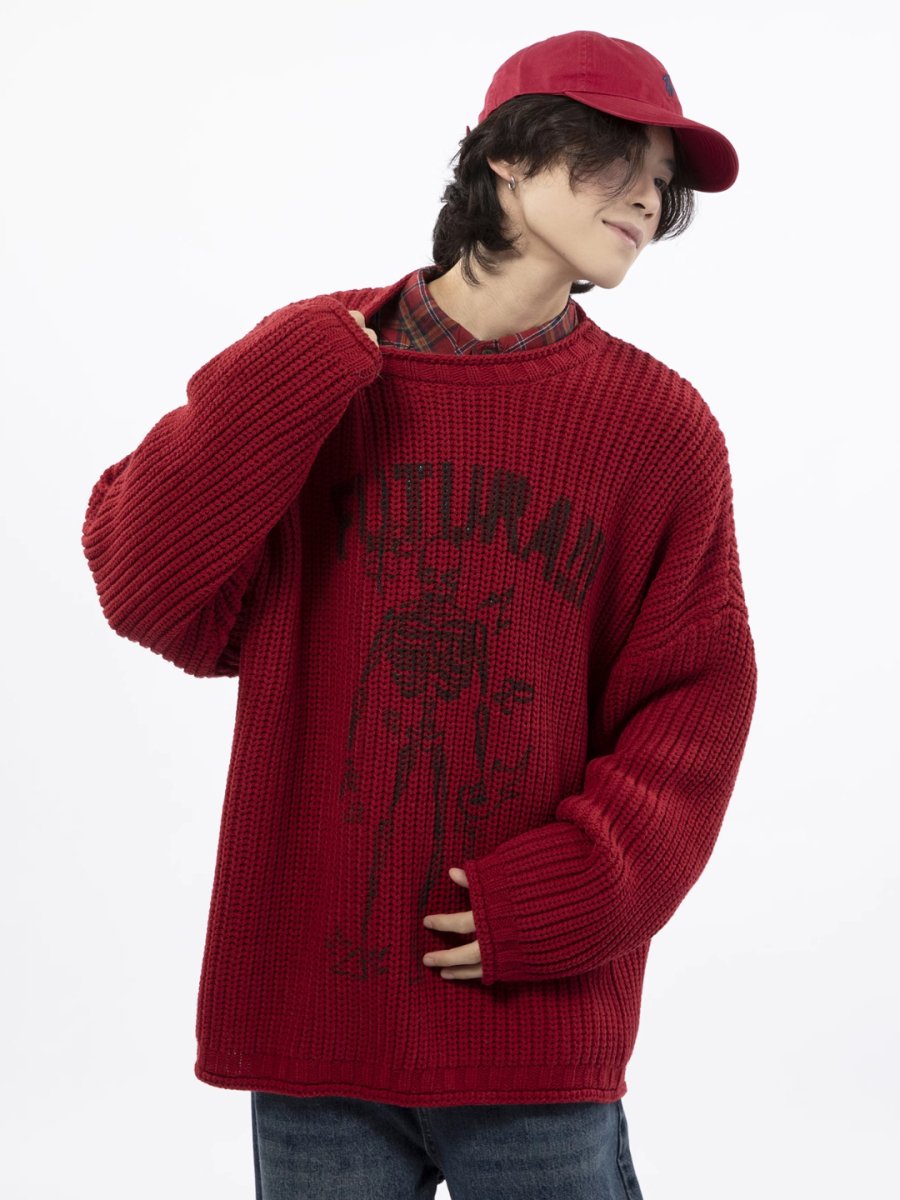 Threebooy [FUTUREBOY] round neck sweater na1709