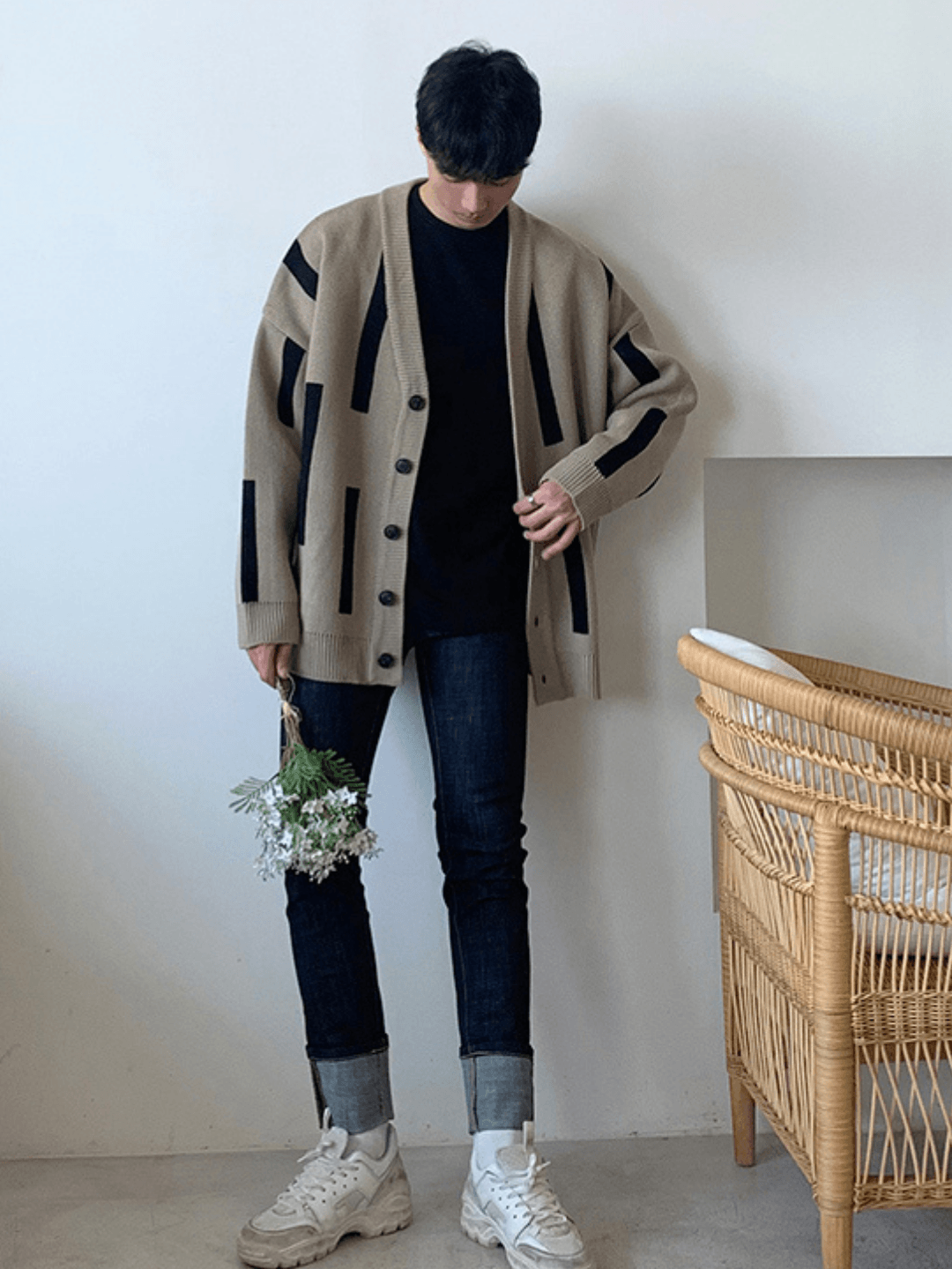 Threebooy Korean line design cardigan na55