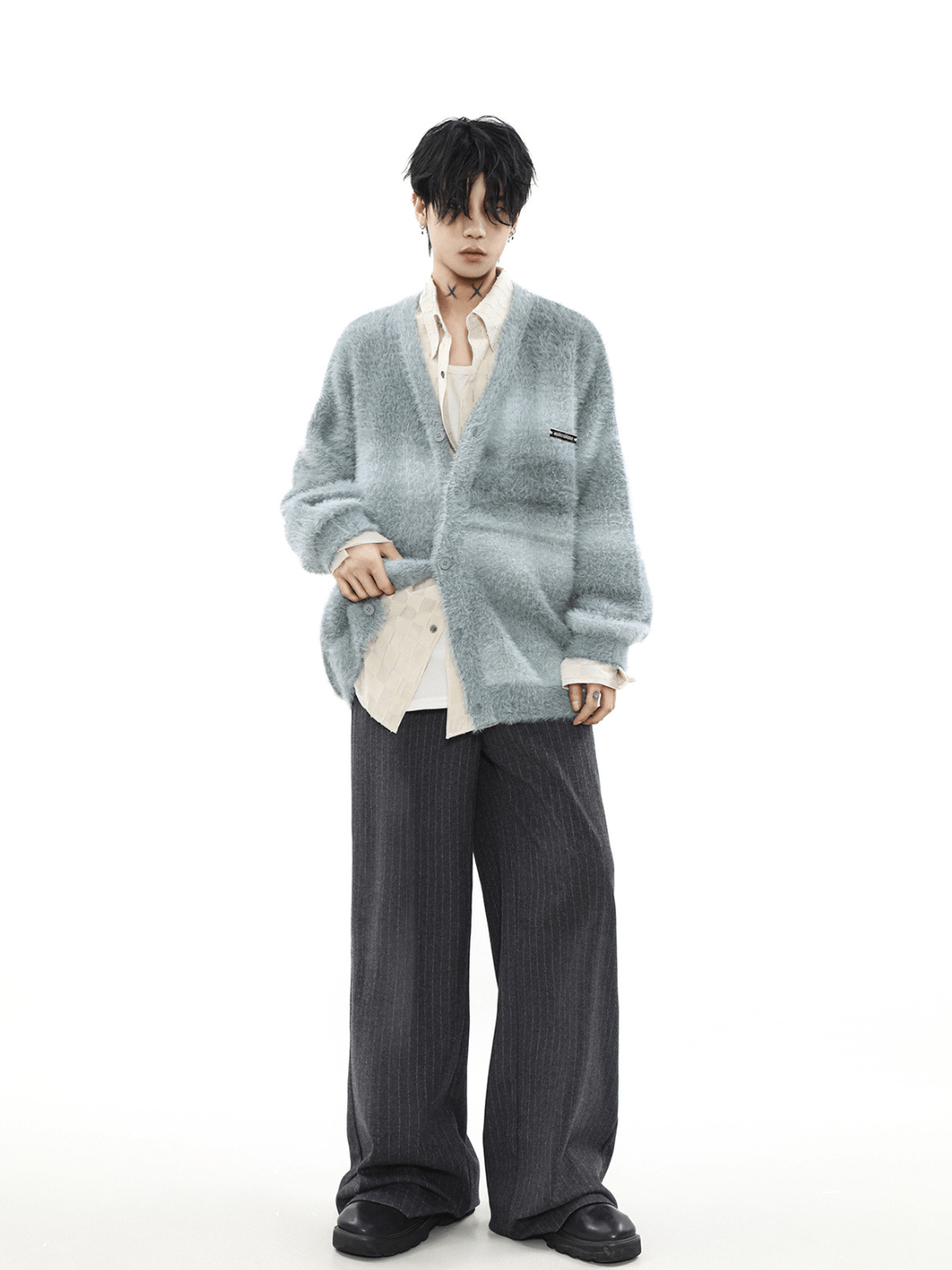 Threebooy [MRNEARLY] mink hair cardigan na973