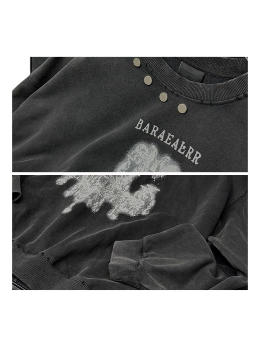 Threebooy 【JH HOMME】printing round neck sweater na1556