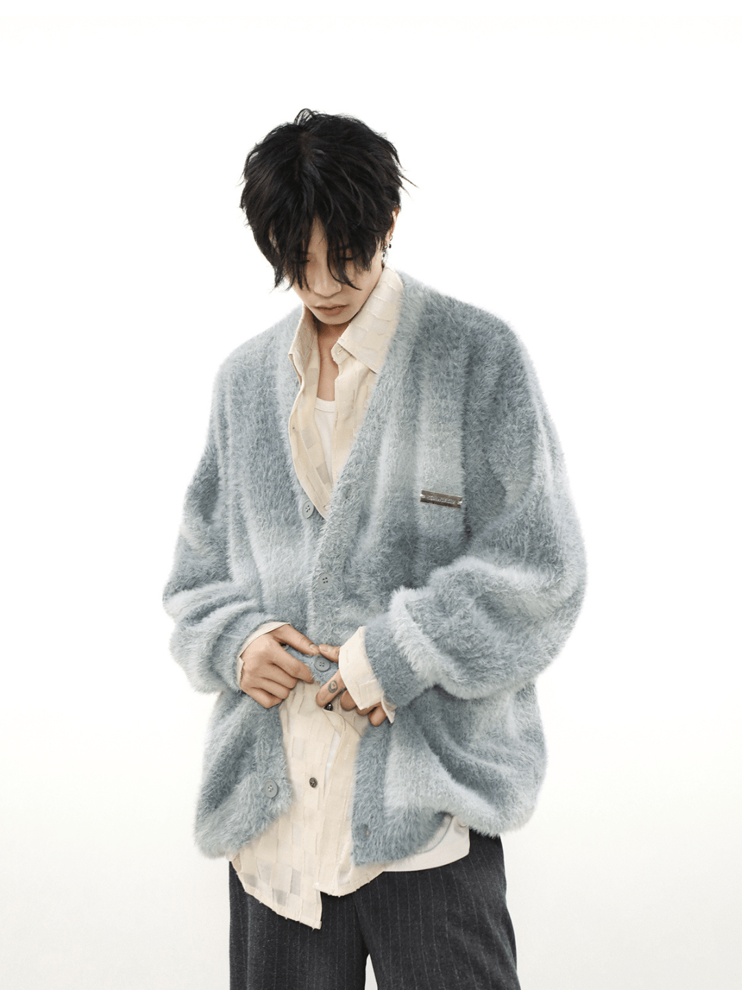 Threebooy [MRNEARLY] mink hair cardigan na973