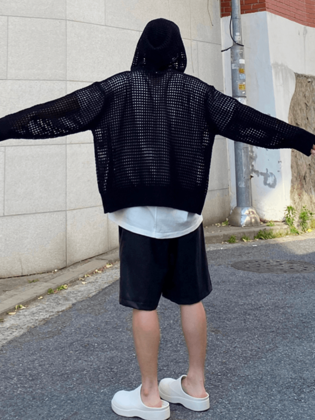 Threebooy Trendy mesh hoodie NA204