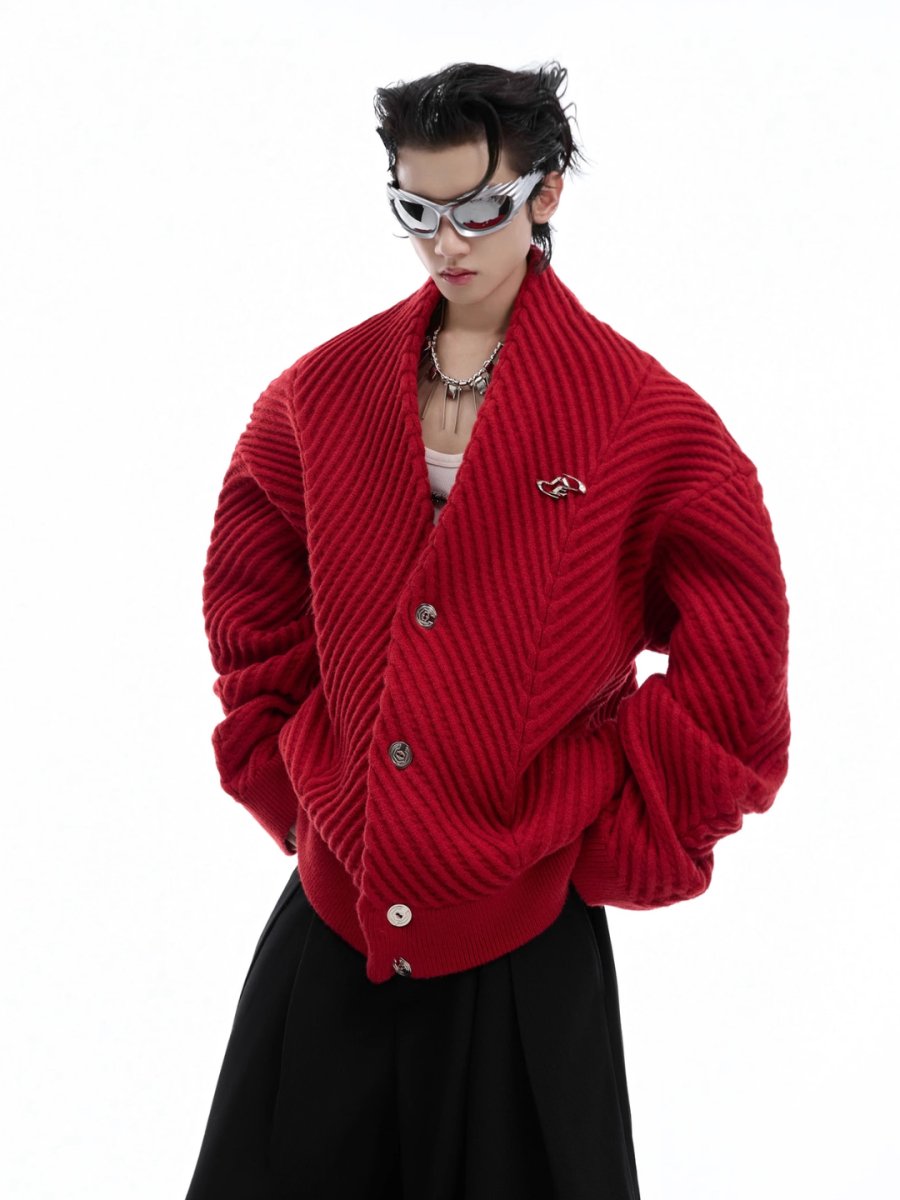Threebooy [CultureE] loose V-neck sweater na1531