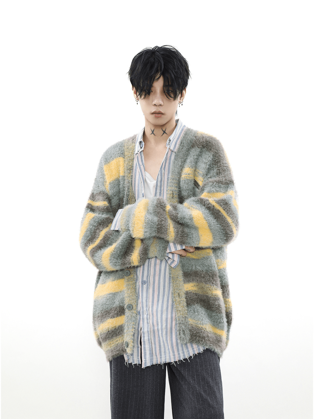 Threebooy [MRNEARLY] mink hair cardigan na973