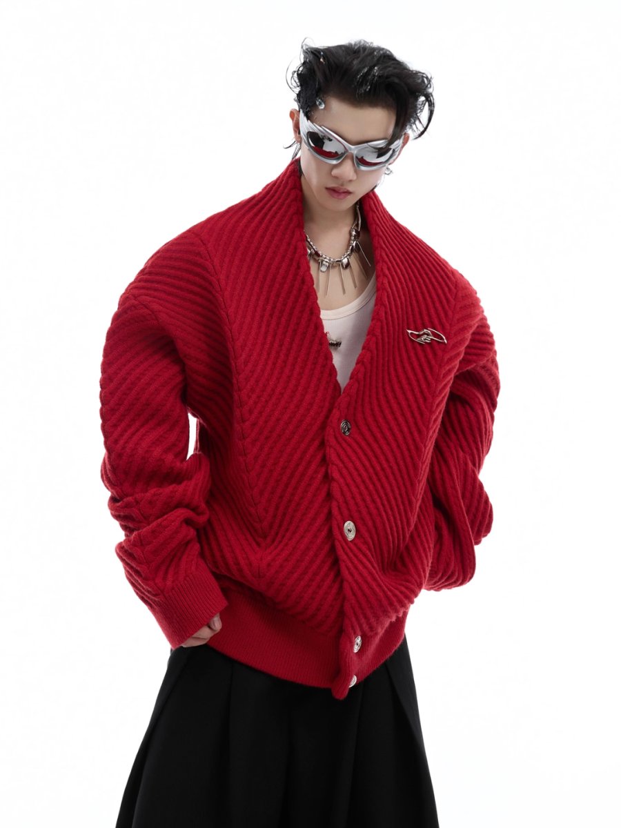 Threebooy [CultureE] loose V-neck sweater na1531