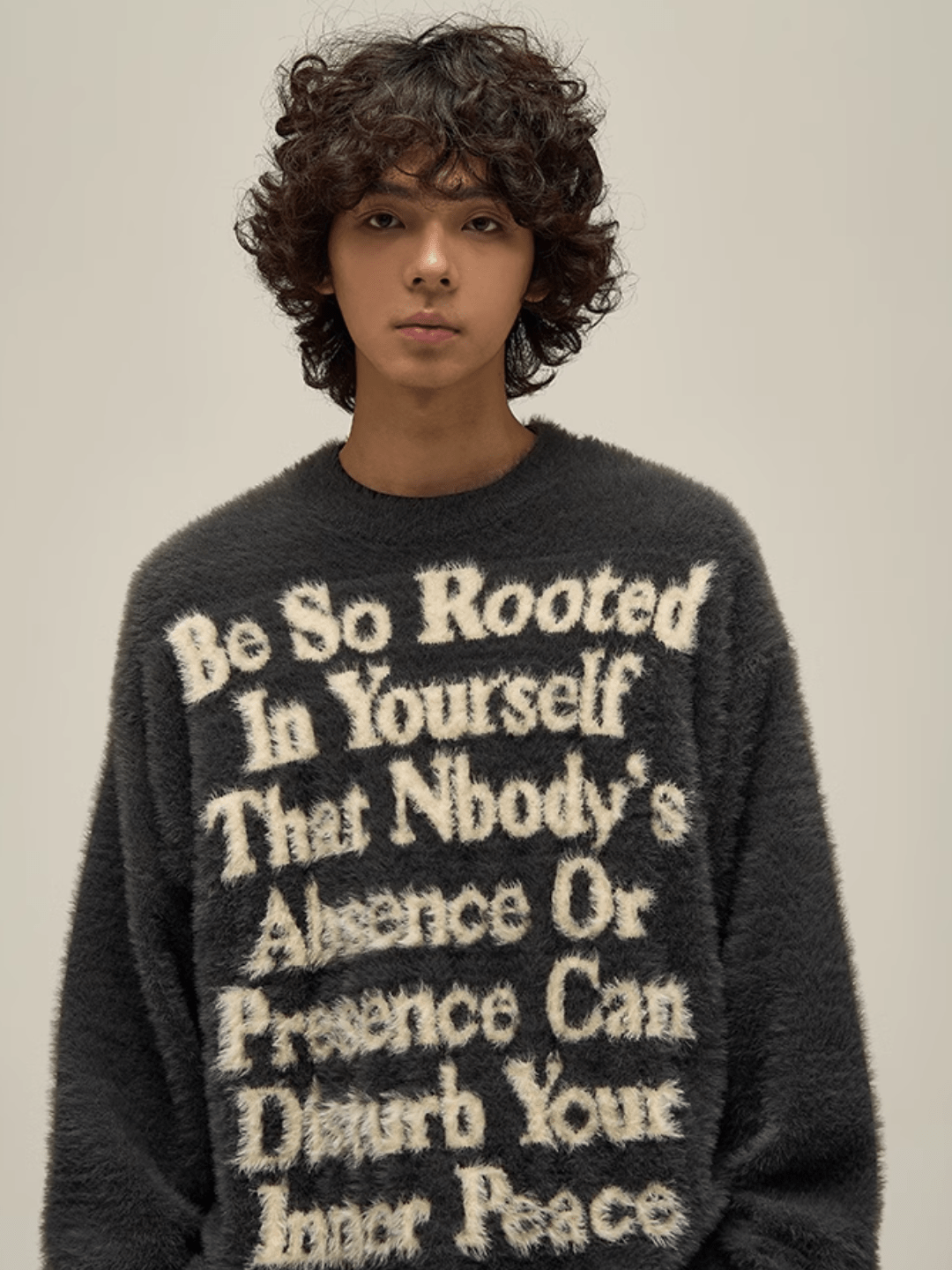 Threebooy [motherfucker] lazy wind round neck knit sweater na709