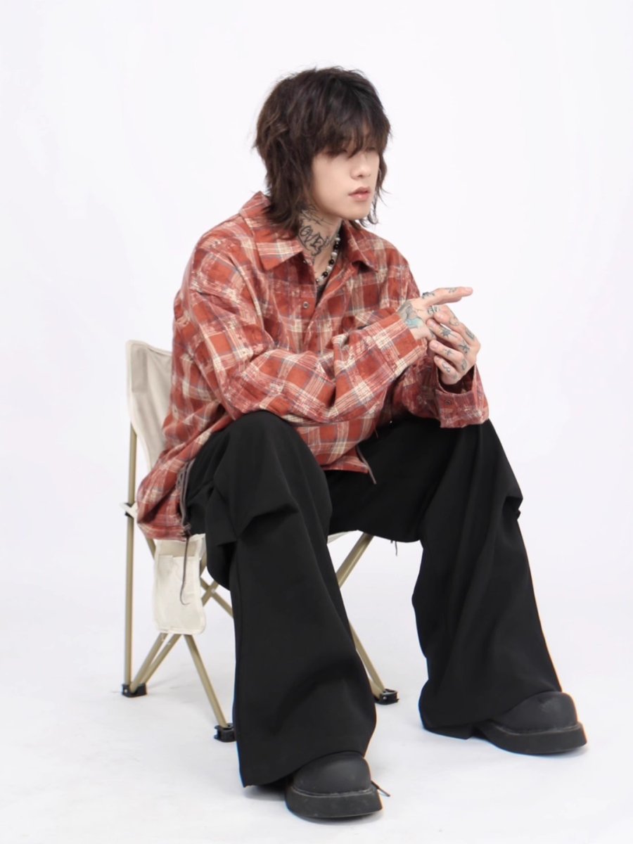 Threebooy 【Mz】loose casual shirt na1380