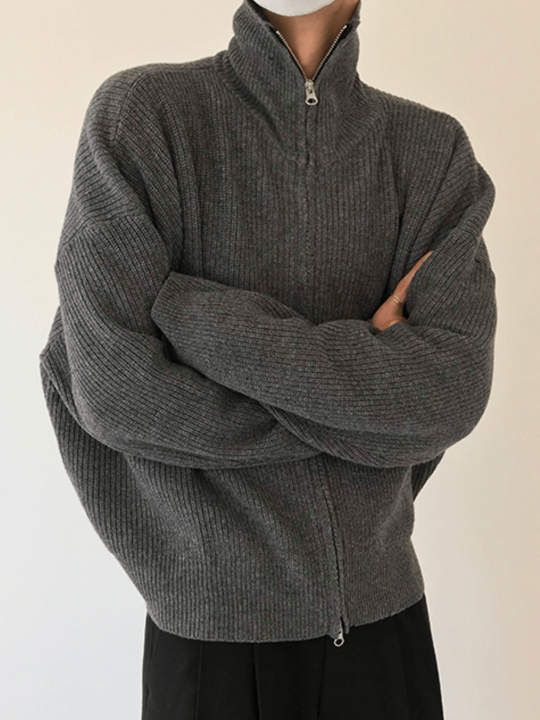Threebooy [COLN] The zipper sweater NA322