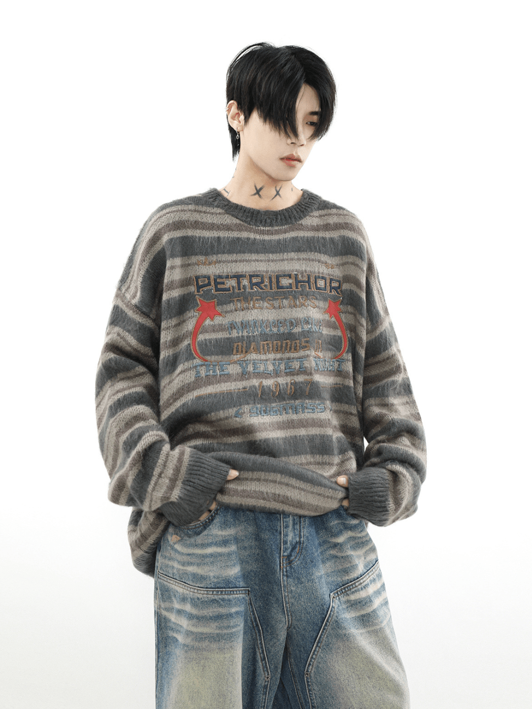 Threebooy [MRNEARLY] round neck pullover sweater na977