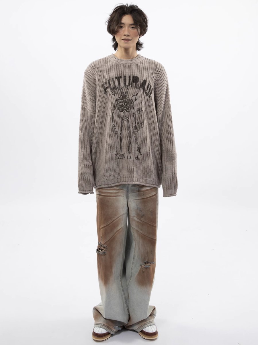 Threebooy [FUTUREBOY] round neck sweater na1709