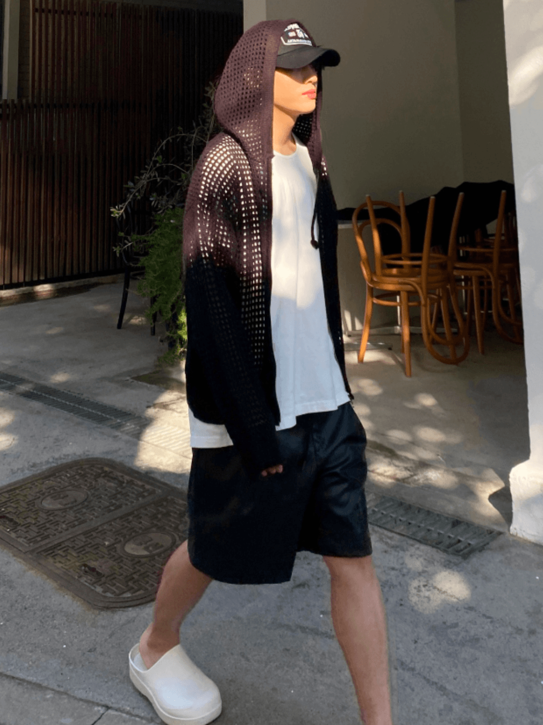 Threebooy Trendy mesh hoodie NA204