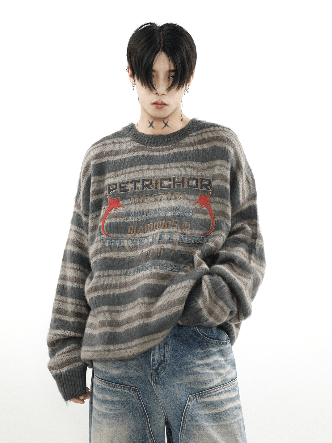 Threebooy [MRNEARLY] round neck pullover sweater na977