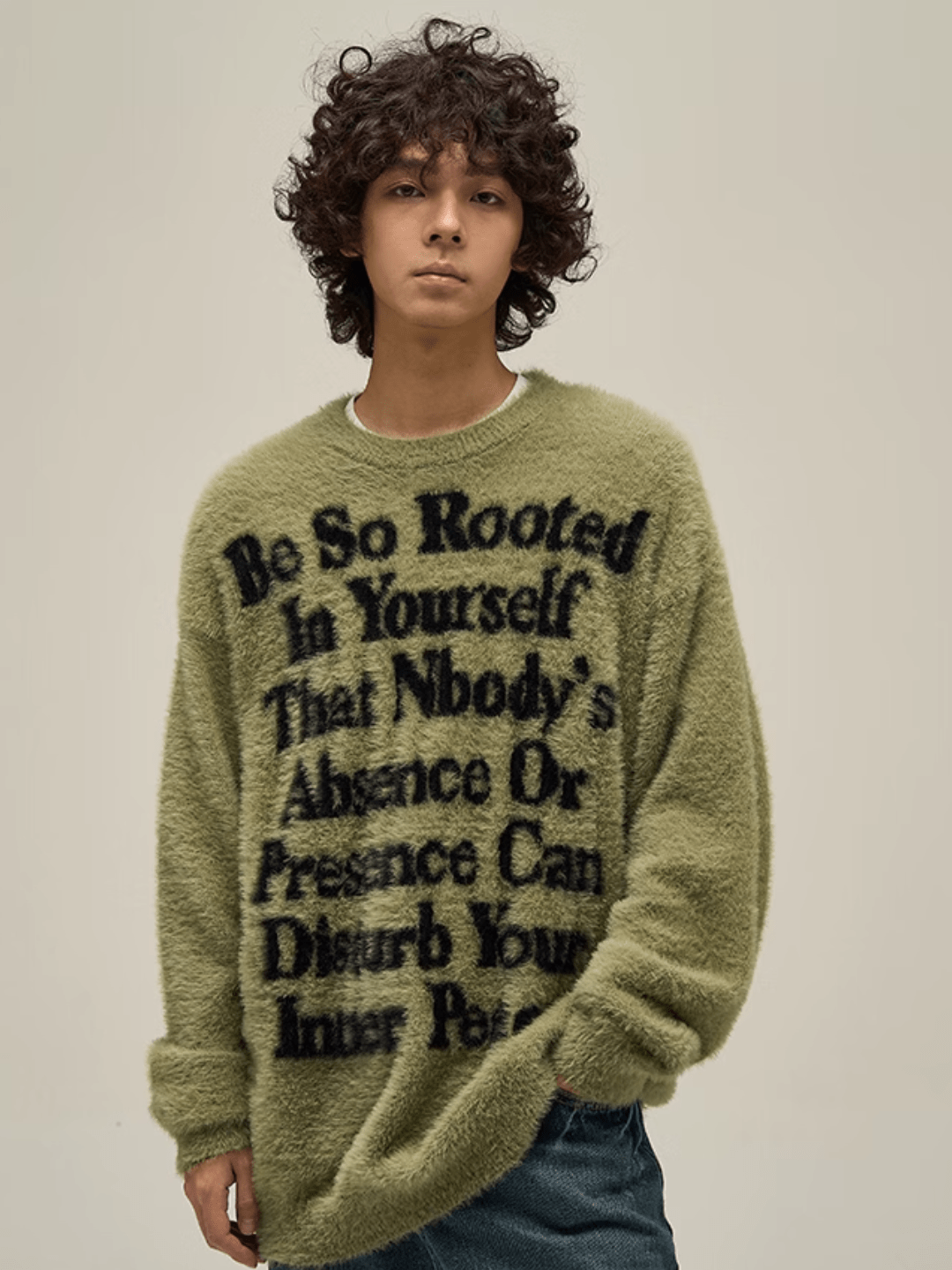 Threebooy [motherfucker] lazy wind round neck knit sweater na709