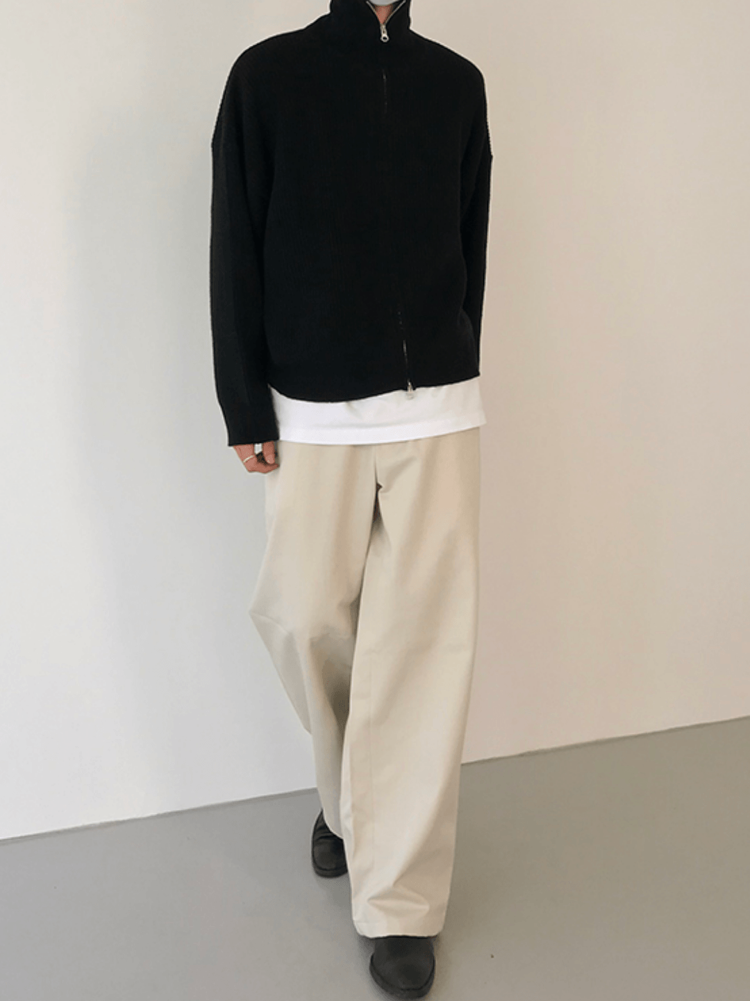 Threebooy [COLN] The zipper sweater NA322