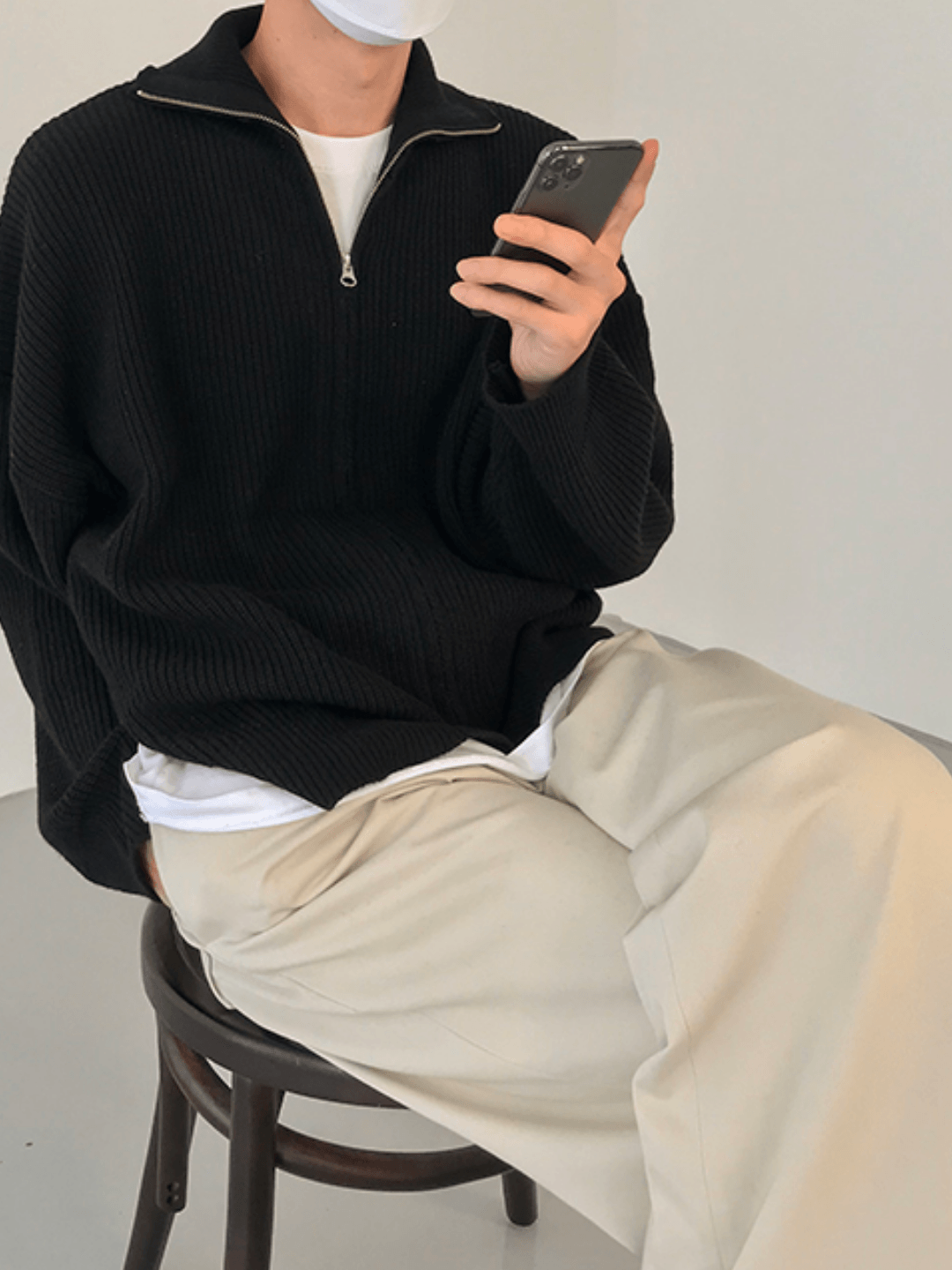 Threebooy [COLN] The zipper sweater NA322