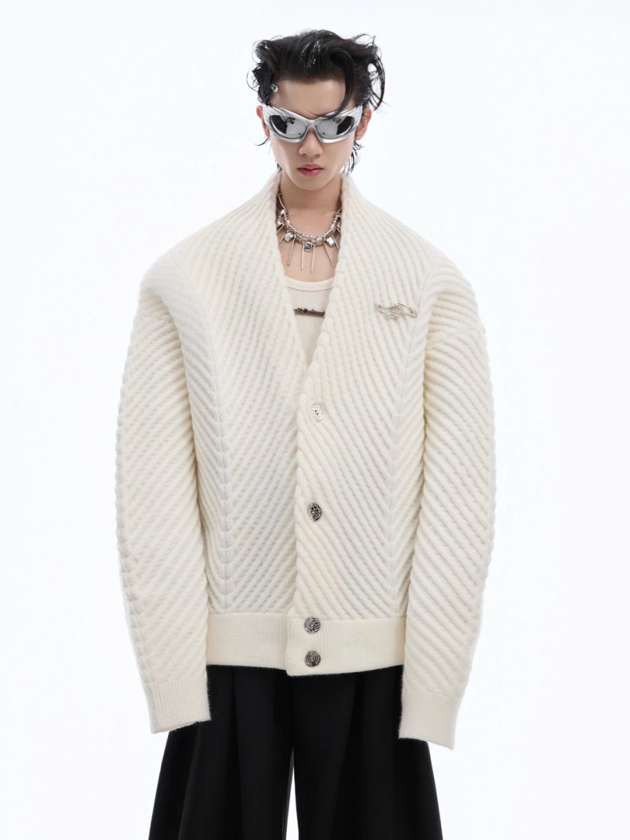 Threebooy [CultureE] loose V-neck sweater na1531