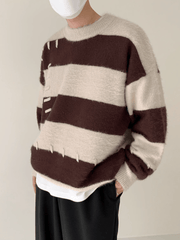 Threebooy [DAZIONSED] Patch design mohair knit sweater na772