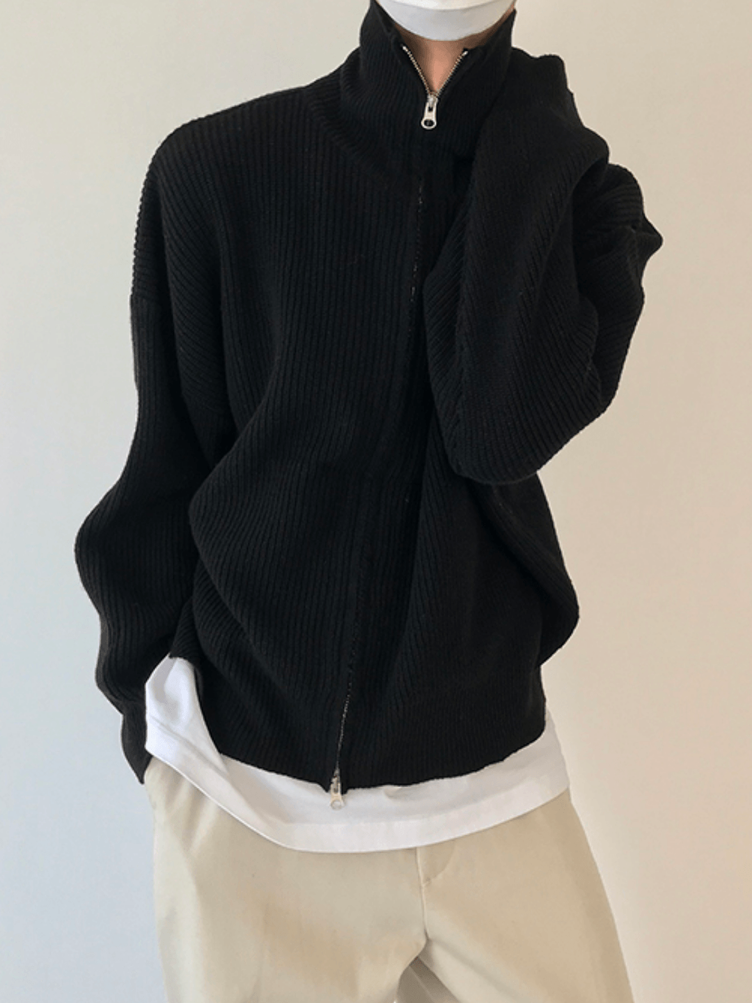 Threebooy [COLN] The zipper sweater NA322