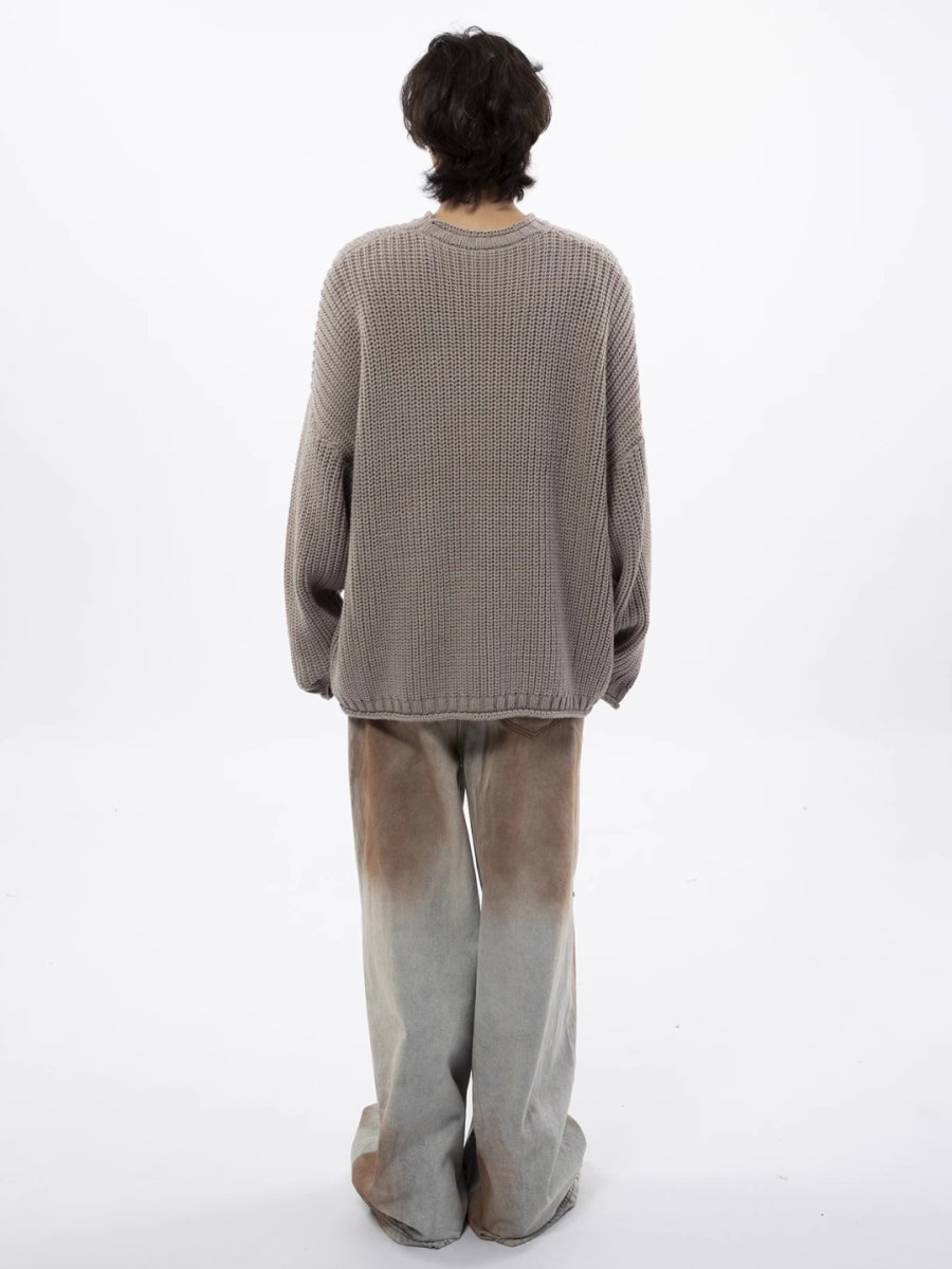 Threebooy [FUTUREBOY] round neck sweater na1709