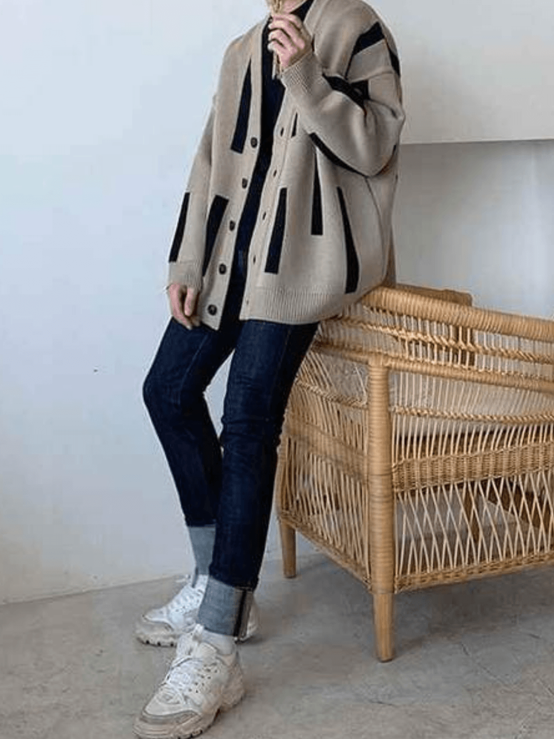 Threebooy Korean line design cardigan na55