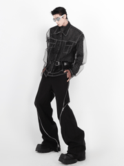 Threebooy [CULTURE] Mesh Punk Shirt na1207