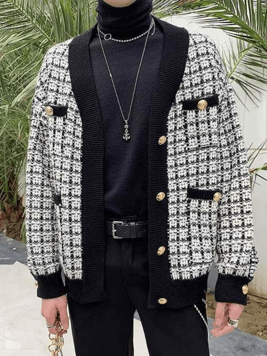 Threebooy [MRCYC] Idol Tweed Cardigan na79