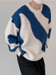 Threebooy [DAZIONSED] Contrast Pull Sweater NA603