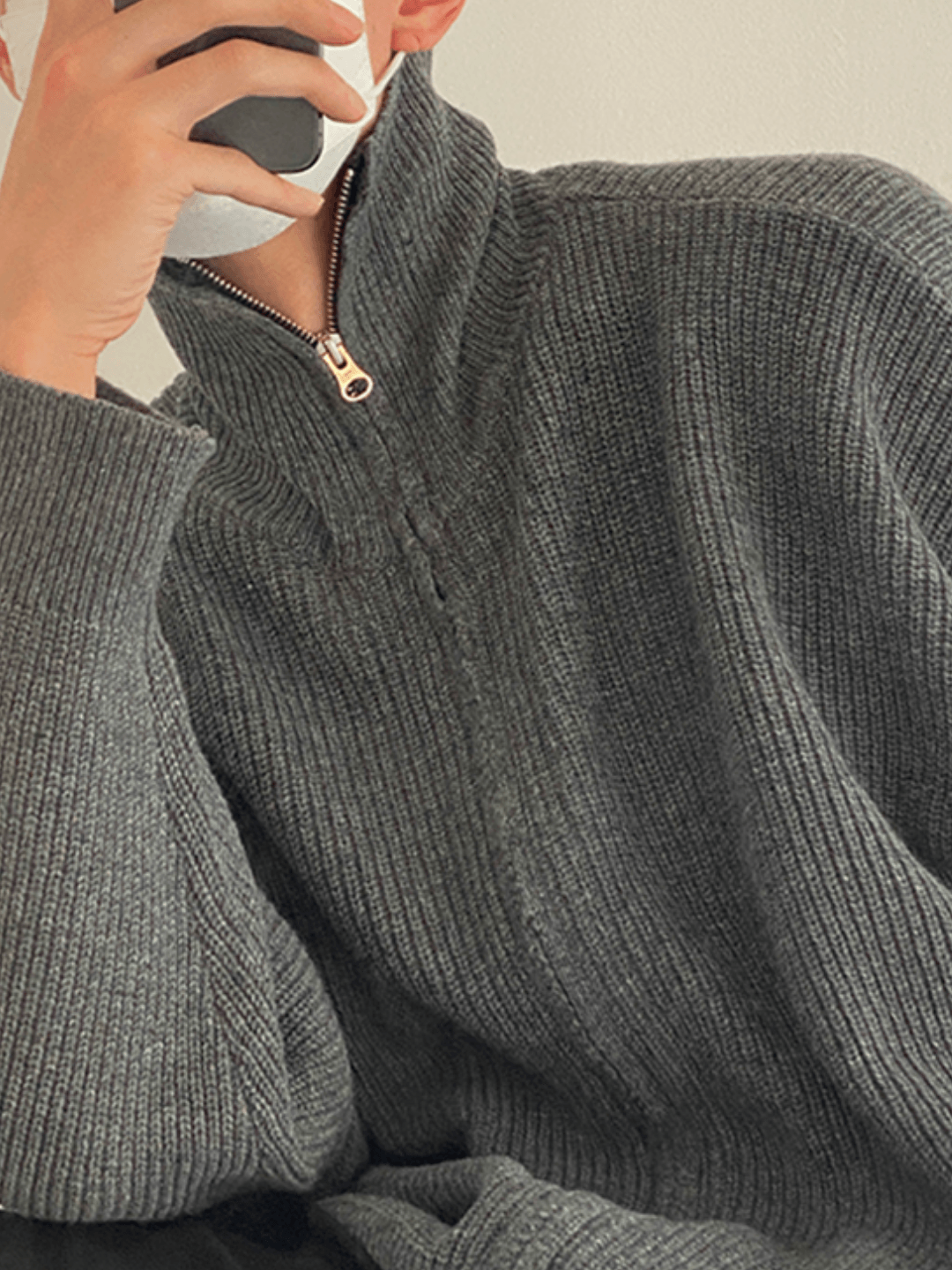 Threebooy [COLN] The zipper sweater NA322