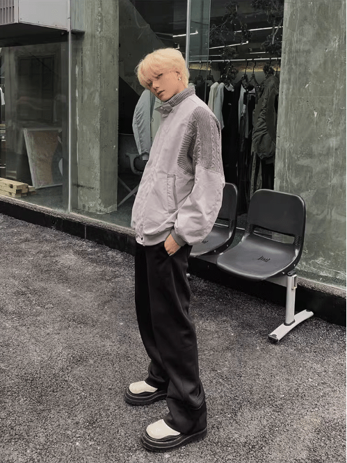 Threebooy [K09] gray street simplicity jacket na920