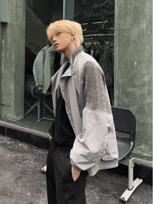 Threebooy [K09] gray street simplicity jacket na920