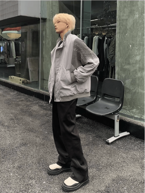 Threebooy [K09] gray street simplicity jacket na920