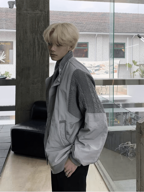 Threebooy [K09] gray street simplicity jacket na920