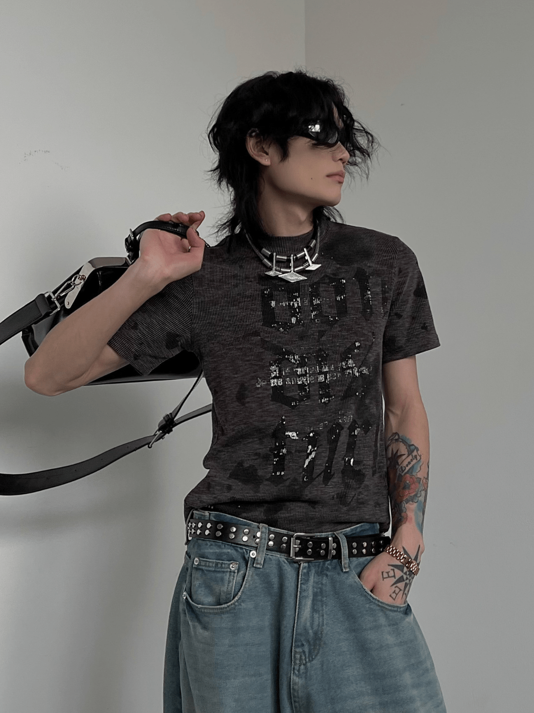 Threebooy [SOULWORKER] punk genderless t-shirt na1275