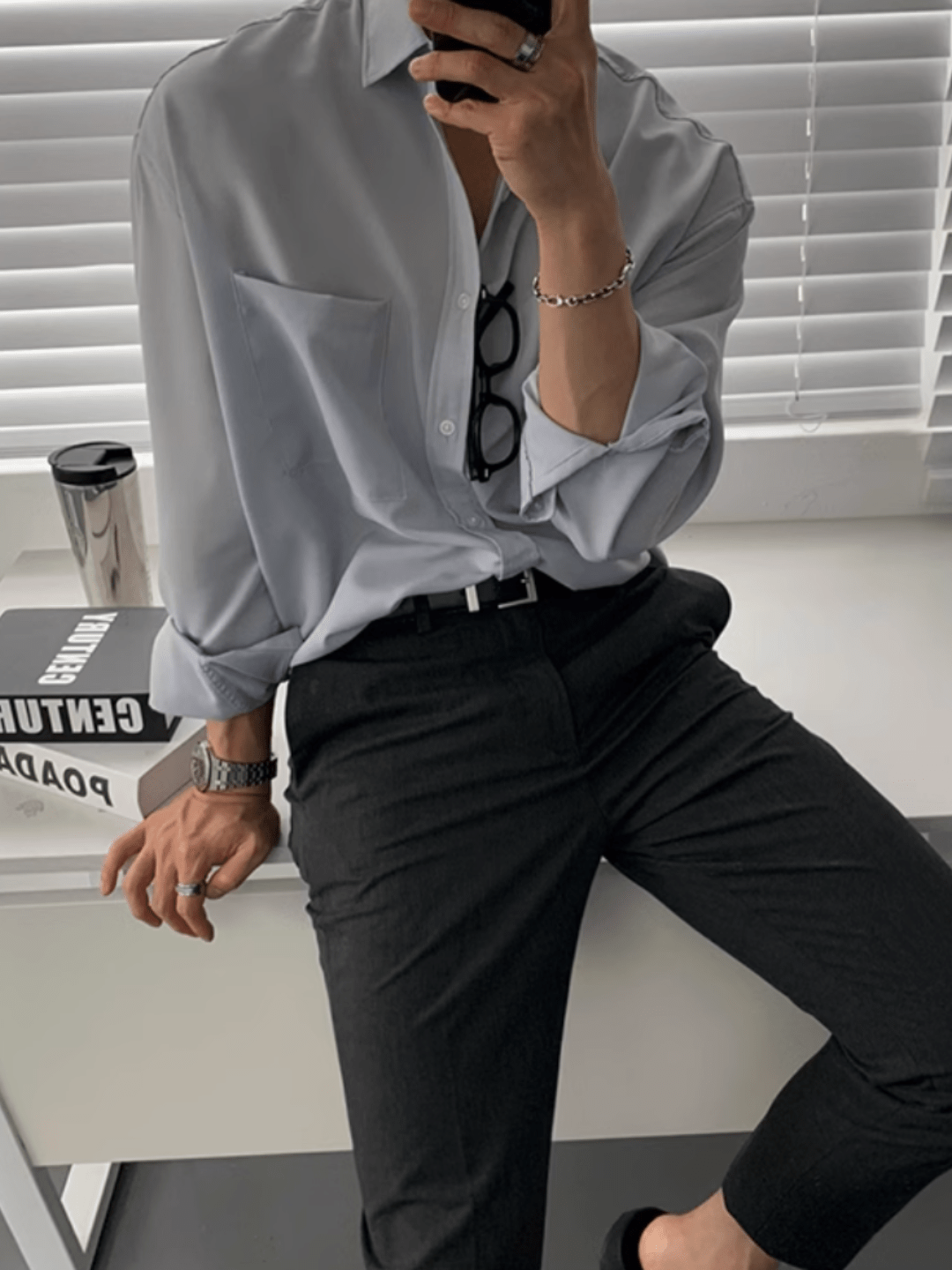 Threebooy [MRCYC] Casual trend shirt na828